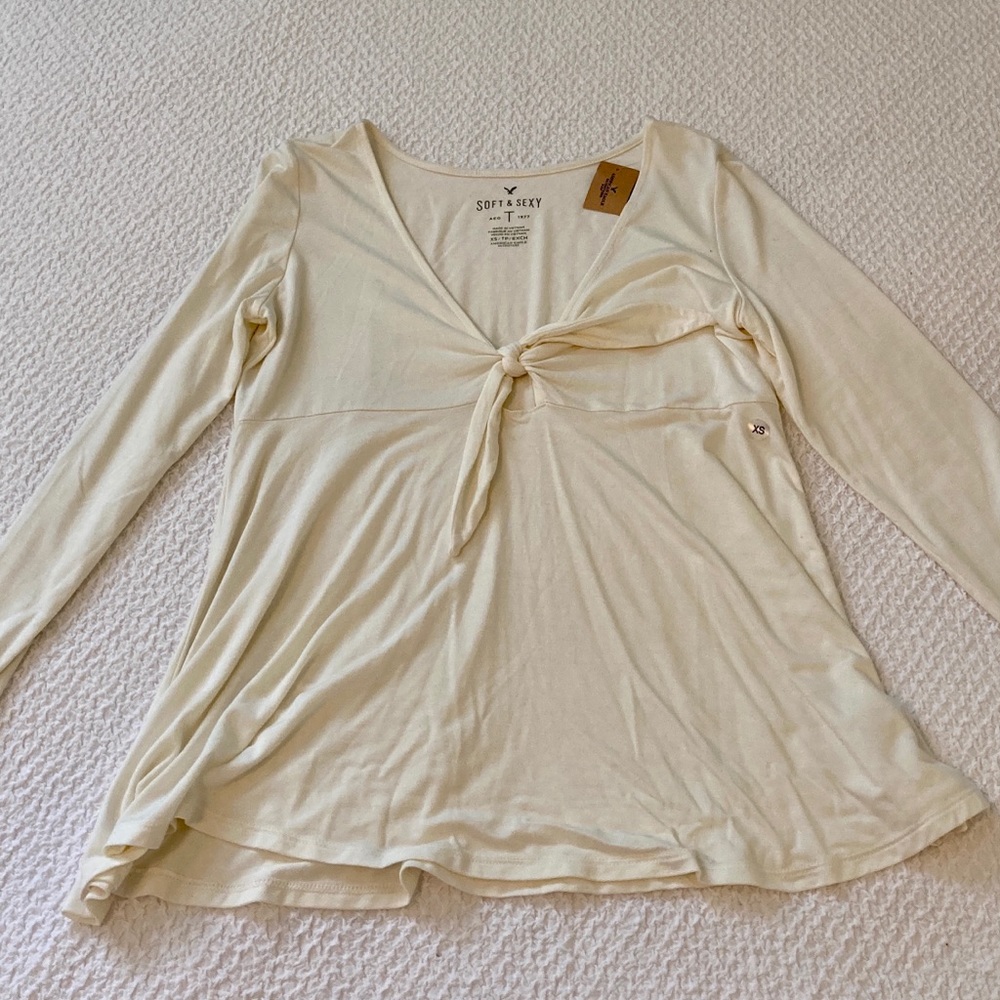 White American eagle top size XS